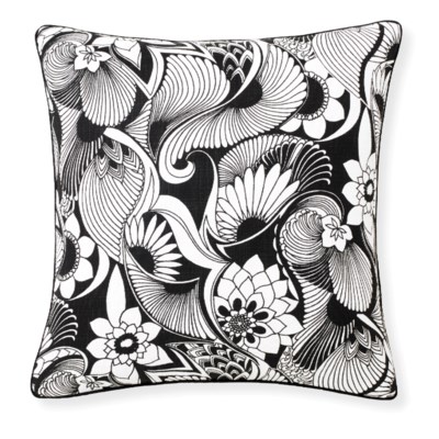 Florence Broadhurst Aubrey Black Cushion 20x20